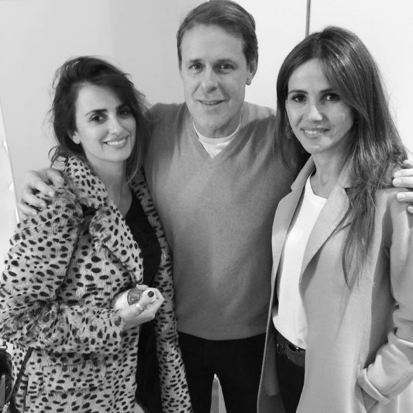 Penelope Cruz & Goya Toledo stopped by the office for Triad Facials
